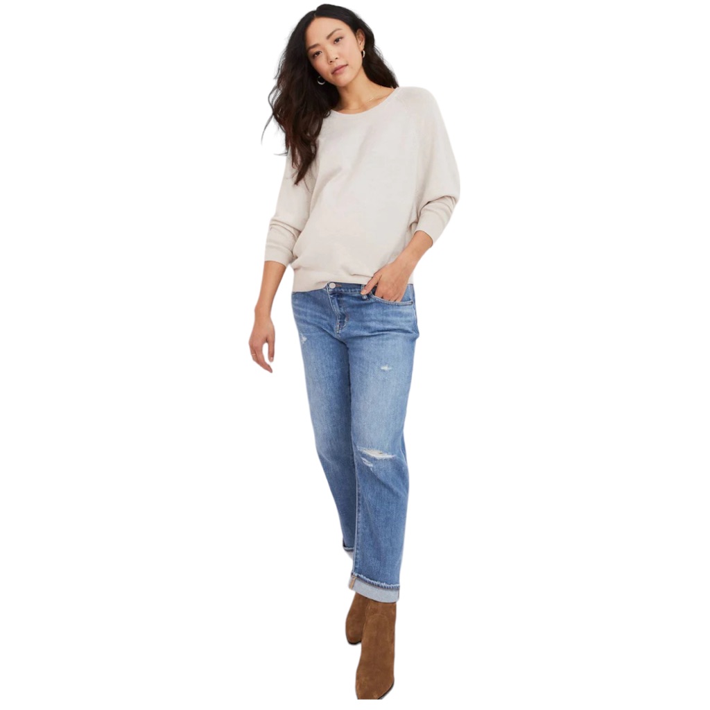 Current Elliott X Hatch The Boyfriend Maternity Jeans Distressed Size 27